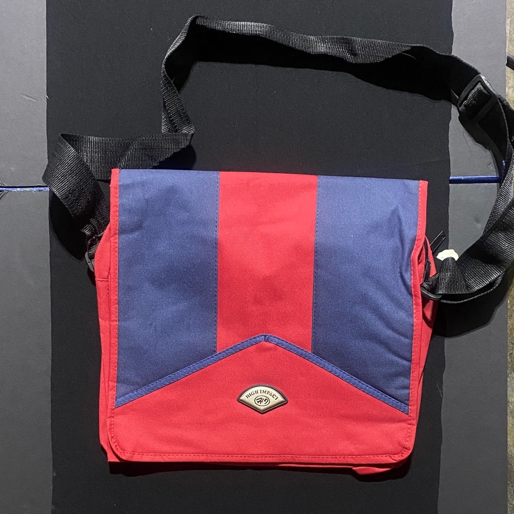 Stylish Red and Blue Messenger Bag